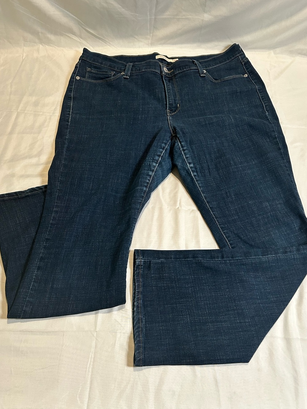 Levi's Classic Bootcut Plus Size Jeans 18W M Island Rinse Dark Wash Stretch